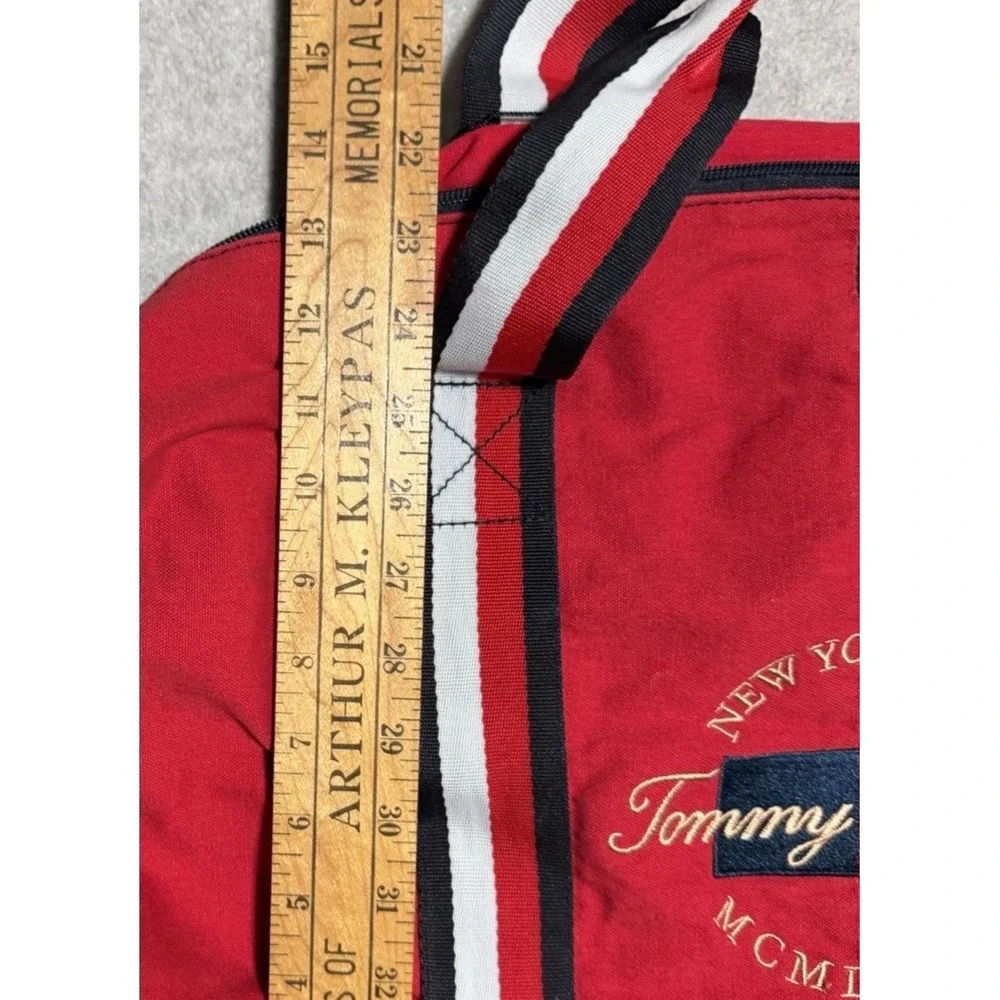 Tommy Hilfiger Duffle Bag Red Blue Color Block Tote
